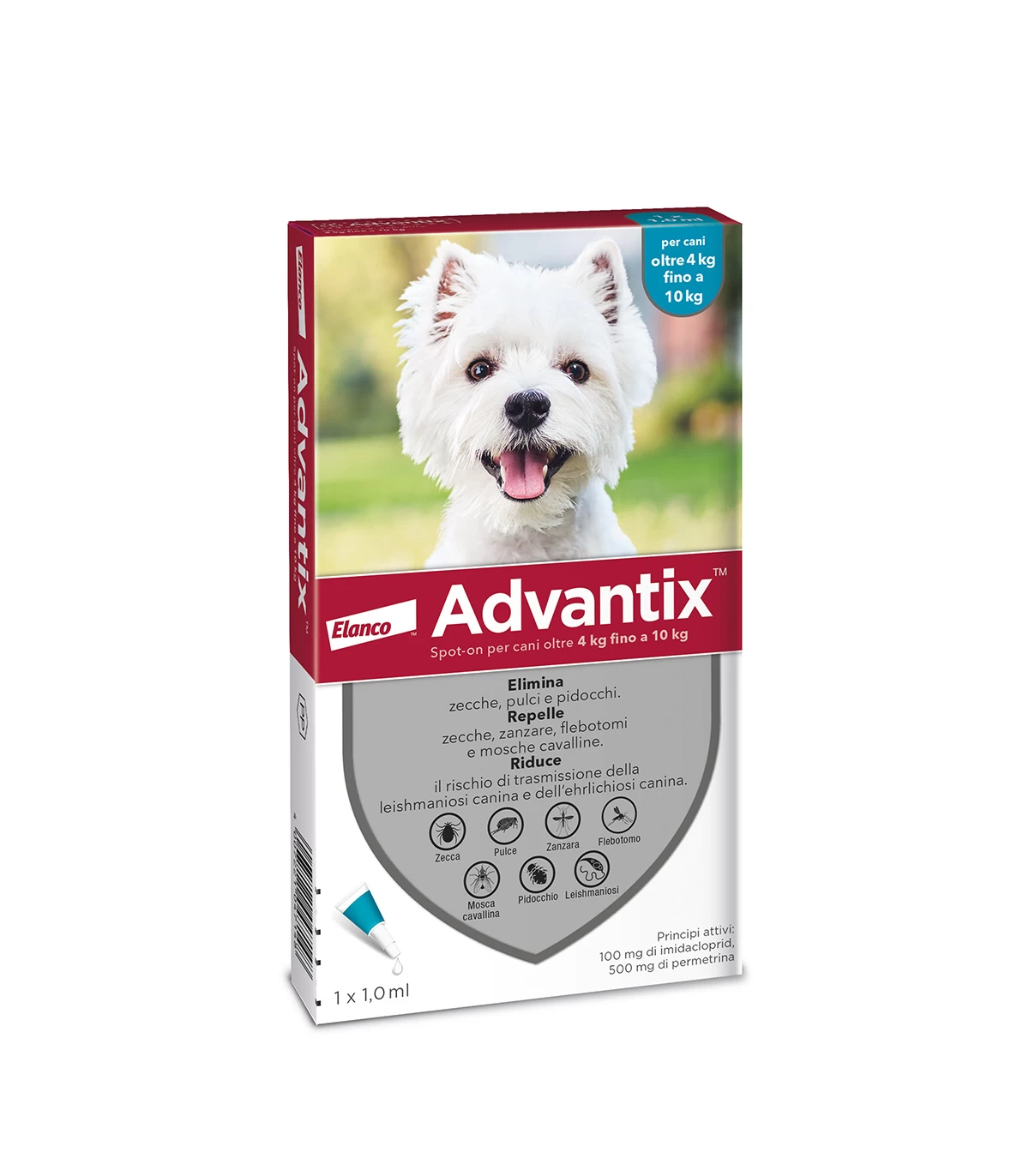 Advantix Spot On 1 Pipetta Per Cani Da 4 A 10 Kg
