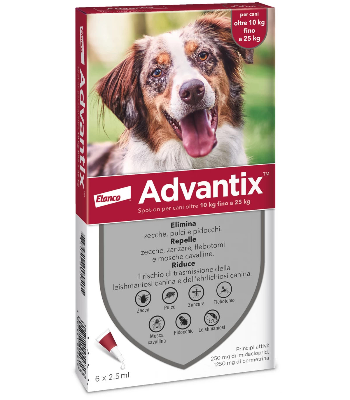 Advantix Spot On 6 Pipette Per Cani Da 10 A 25 Kg