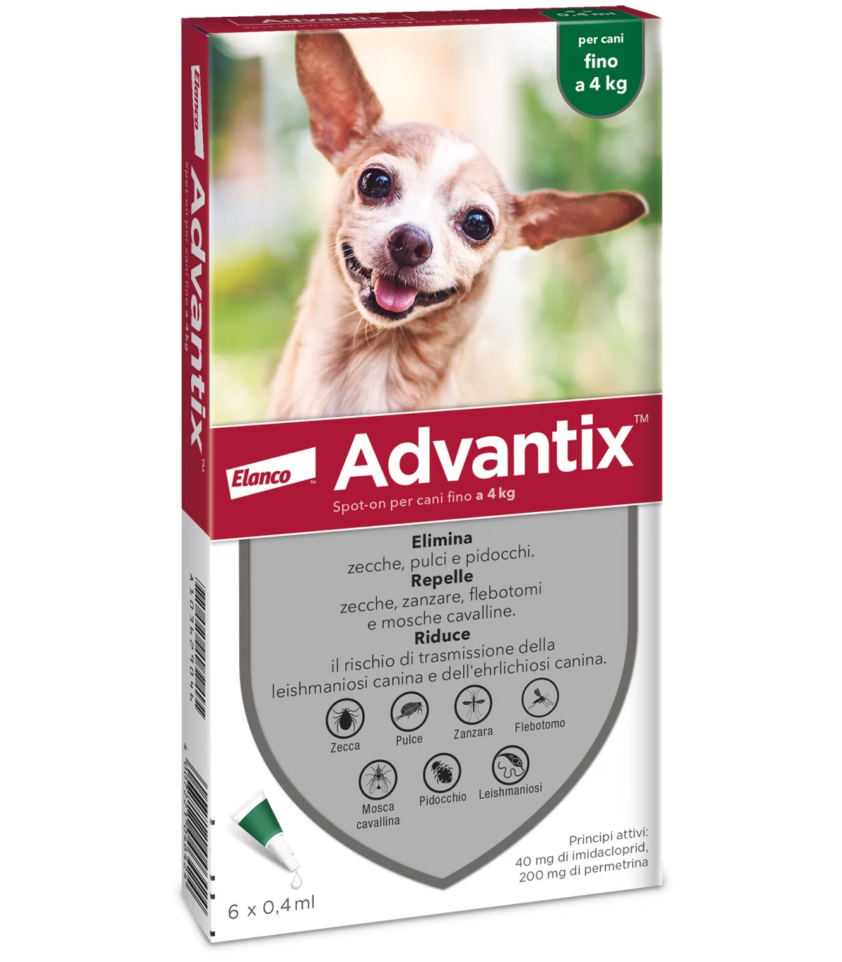 Advantix Spot On 6 Pipette Per Cani Fino A 4 Kg