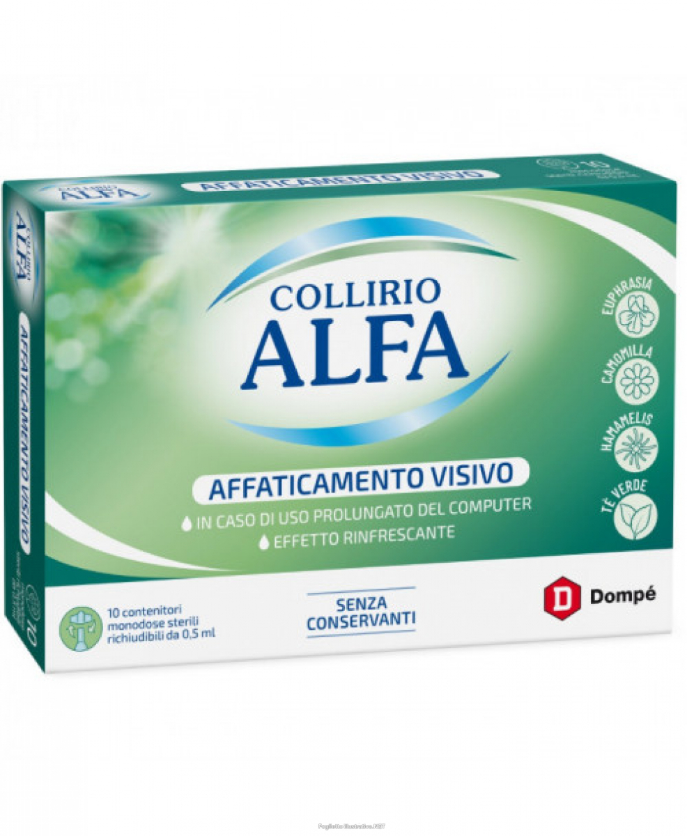 Collirio Alfa Affaticamento Visivo 10 Flaconcini Monodose
