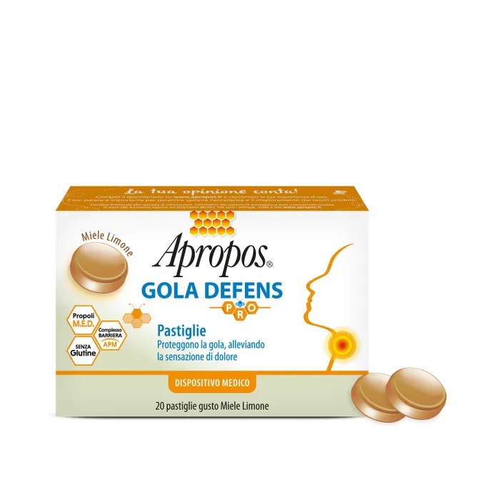Apropos Gola Defence Pro 20 Pastilglie Miele Limone