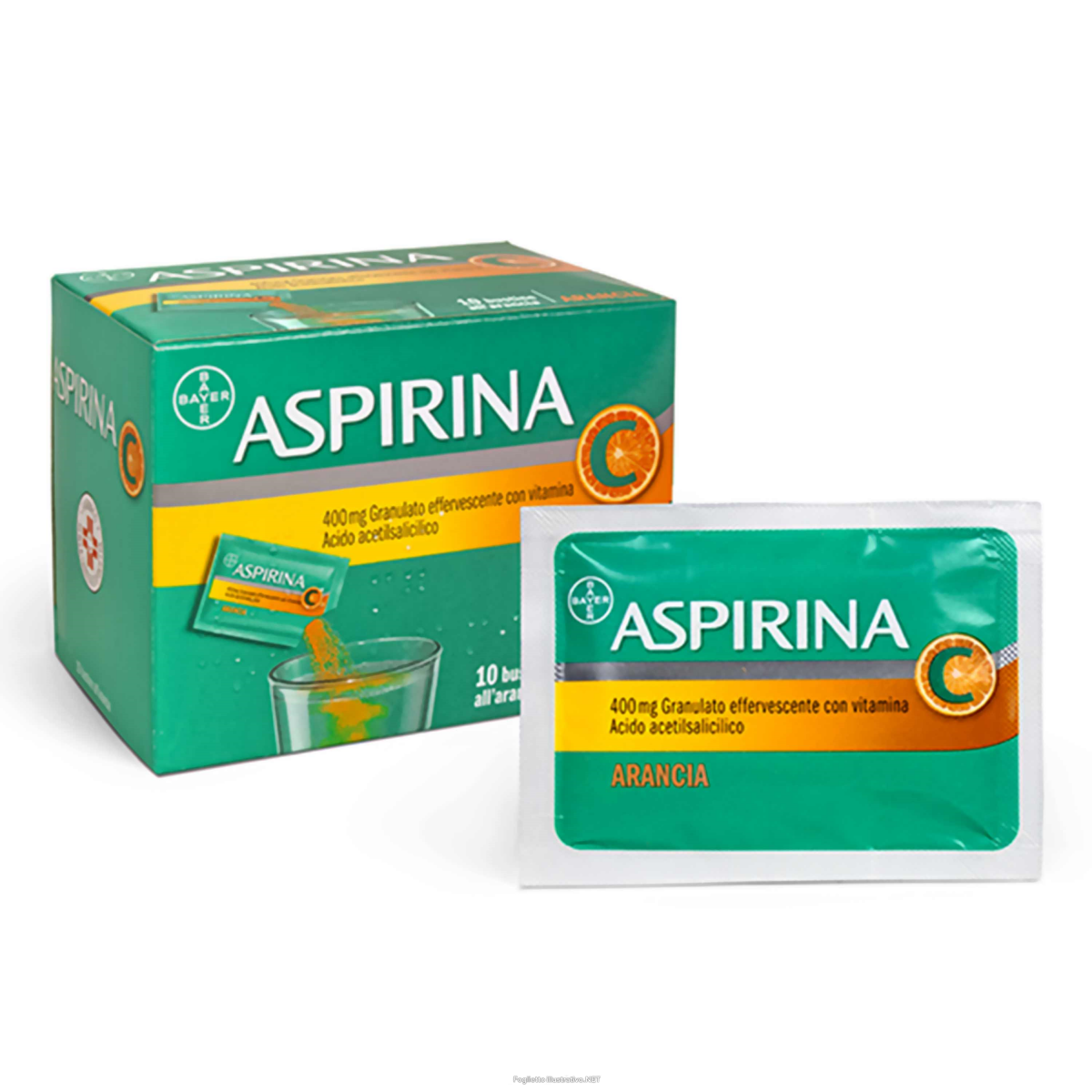 Aspirina C Granulato Vitamina Febbre E Raffreddore 10 Bustine