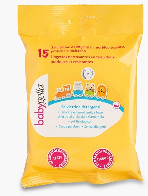 Babygella Wipes Salviette Detergenti 15 Pezzi
