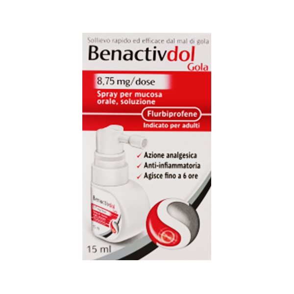 Benactivdol Gola Contro Dolore E Gonfiore Gola Spray 15 Ml