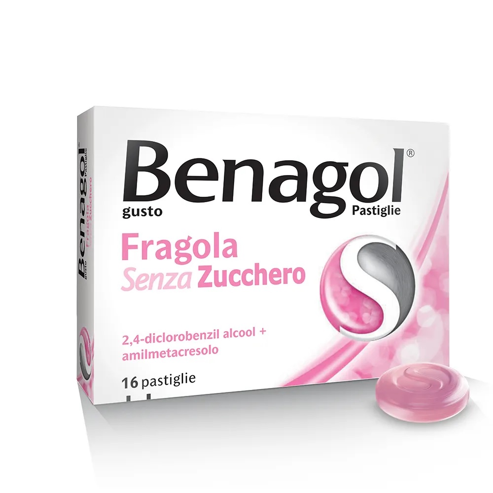 Benagol Gusto Fragola Senza Zucchero 16 Pastiglie