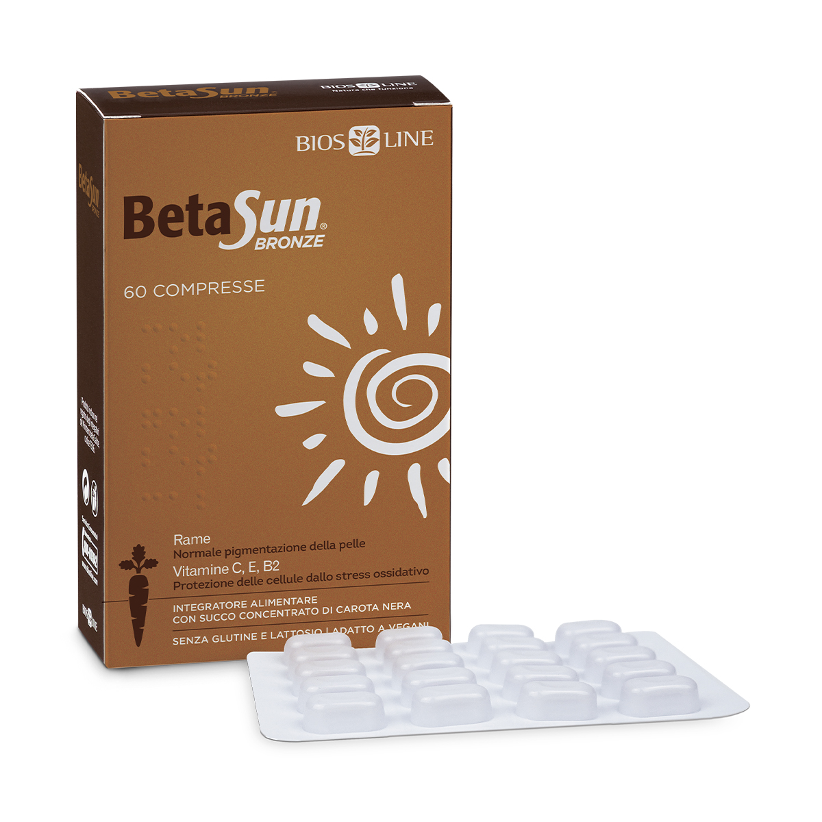 Beta Sun Bronze Integratore Alimentare Beta Carotene 60 Capsule
