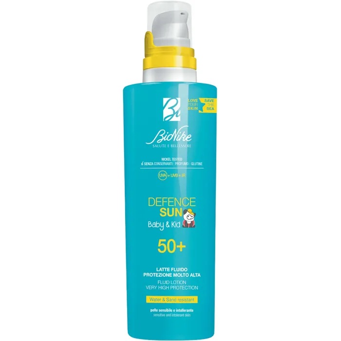 Bio Nike Defence Sun 50+ Baby & Kid Latte Fluido 200 Ml