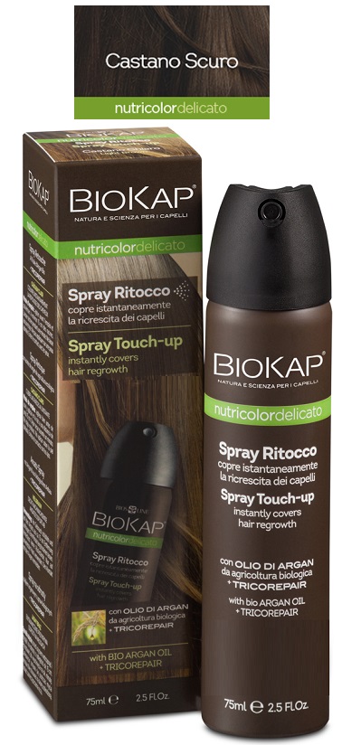 Biosline Biokap Nutricolor Delicato Spray Ritocco Castano Scuro