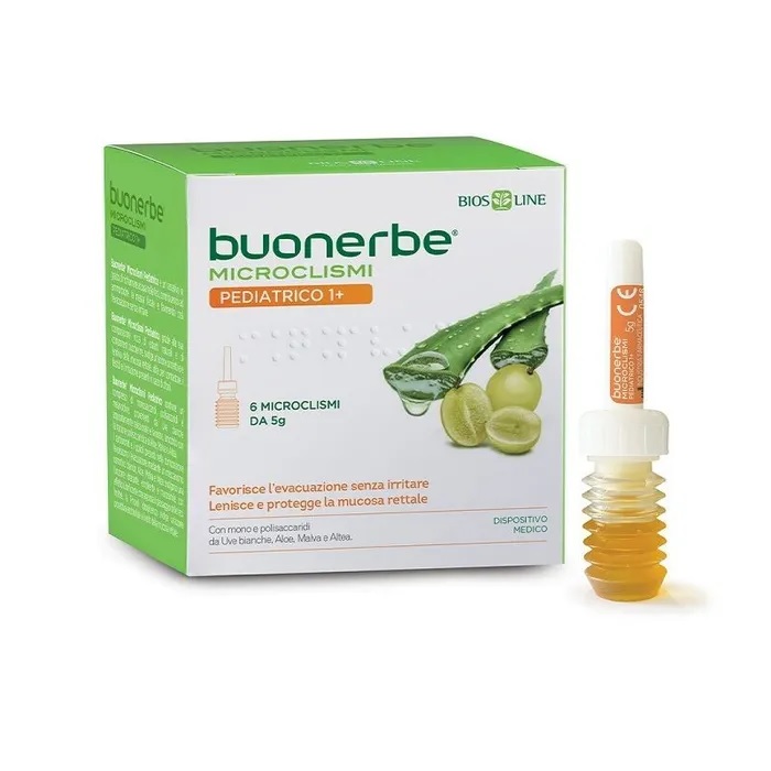 Biosline Buonerbe Microclismi Pediatrico Lassativo 1+ 6 Pezzi