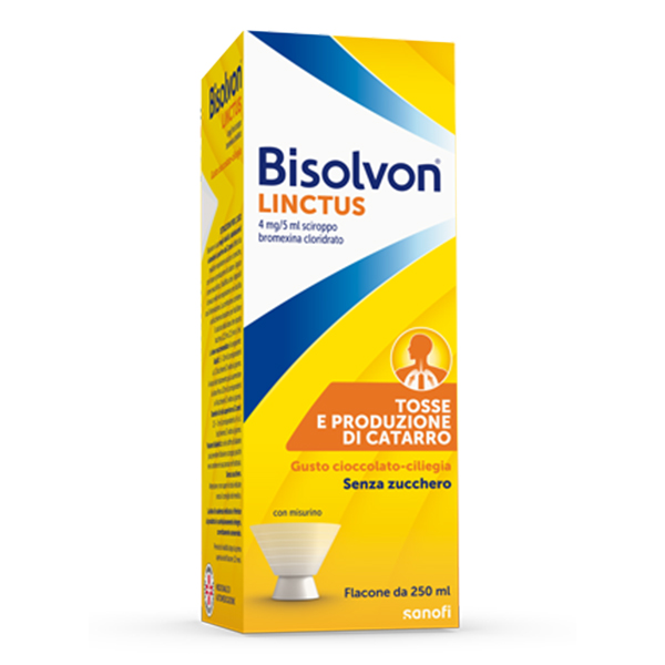 Bisolvon Linctus Sciroppo Tosse Grassa Flacone Da 250 Ml