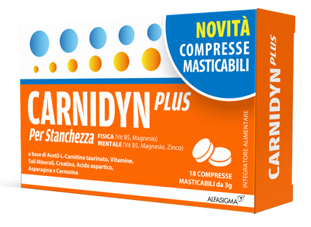 Carnidyn Plus Integratore Alimentare 18 Compresse Masticabili