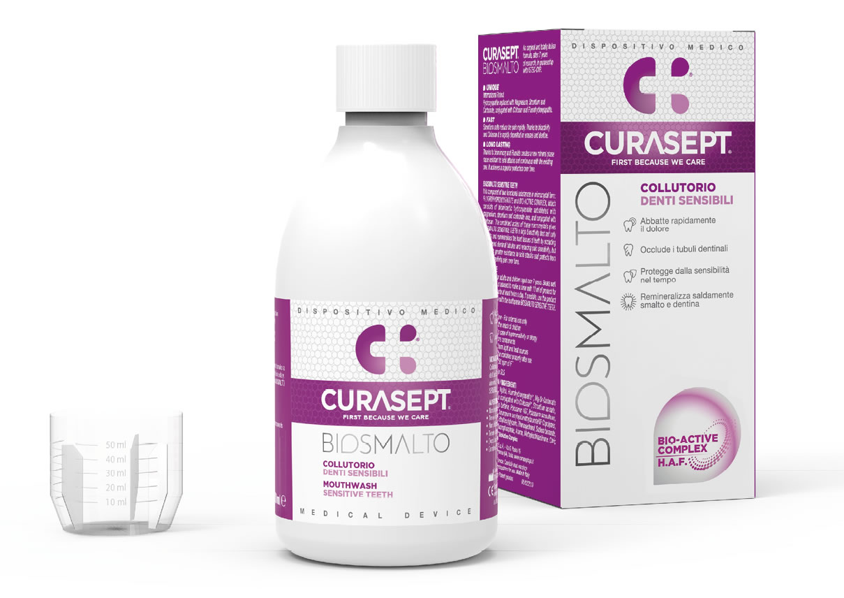 Curasept Biosmalto Collutorio Denti Sensibili Flacone Da 300 Ml