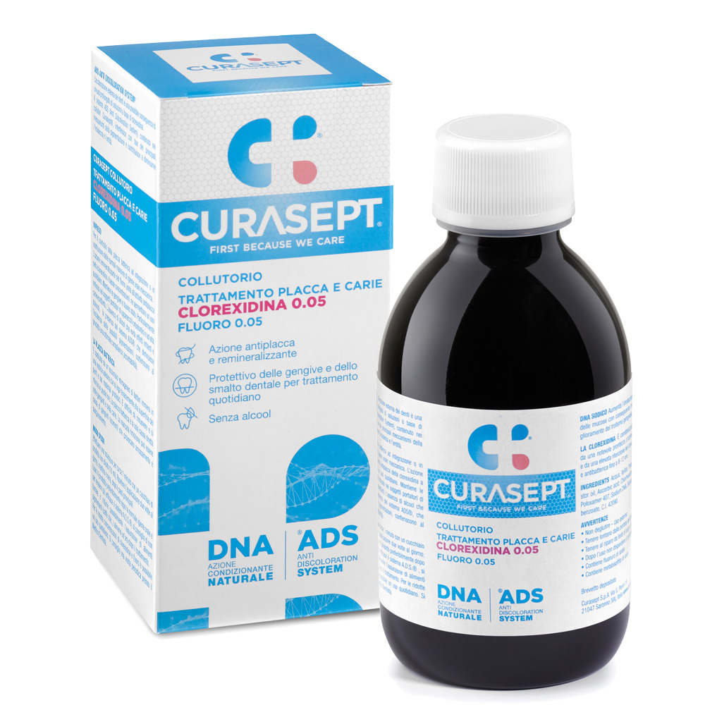 Curasept Collutorio Per L'igiene Della Bocca 0.05 Ads+dna 200 Ml