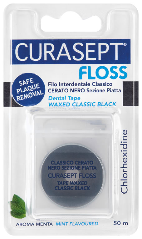 Curasept Floss Cerato Nero Filo Interdentale
