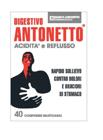 Digestivo Antonetto Acidità E Reflusso Di Stomaco 40 Compresse