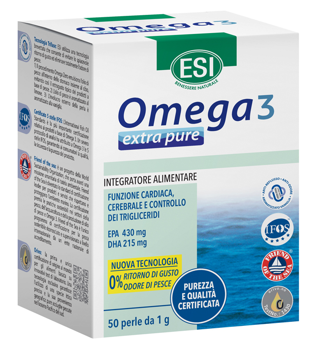 Esi Omega 3 Extra Pure Integratore Alimentare 50 Perle
