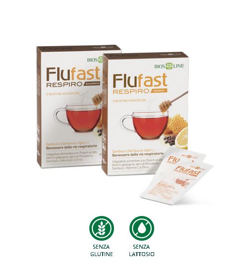 Biosline Flufast Apix Respiro Balsamico Integratore 9 Buste