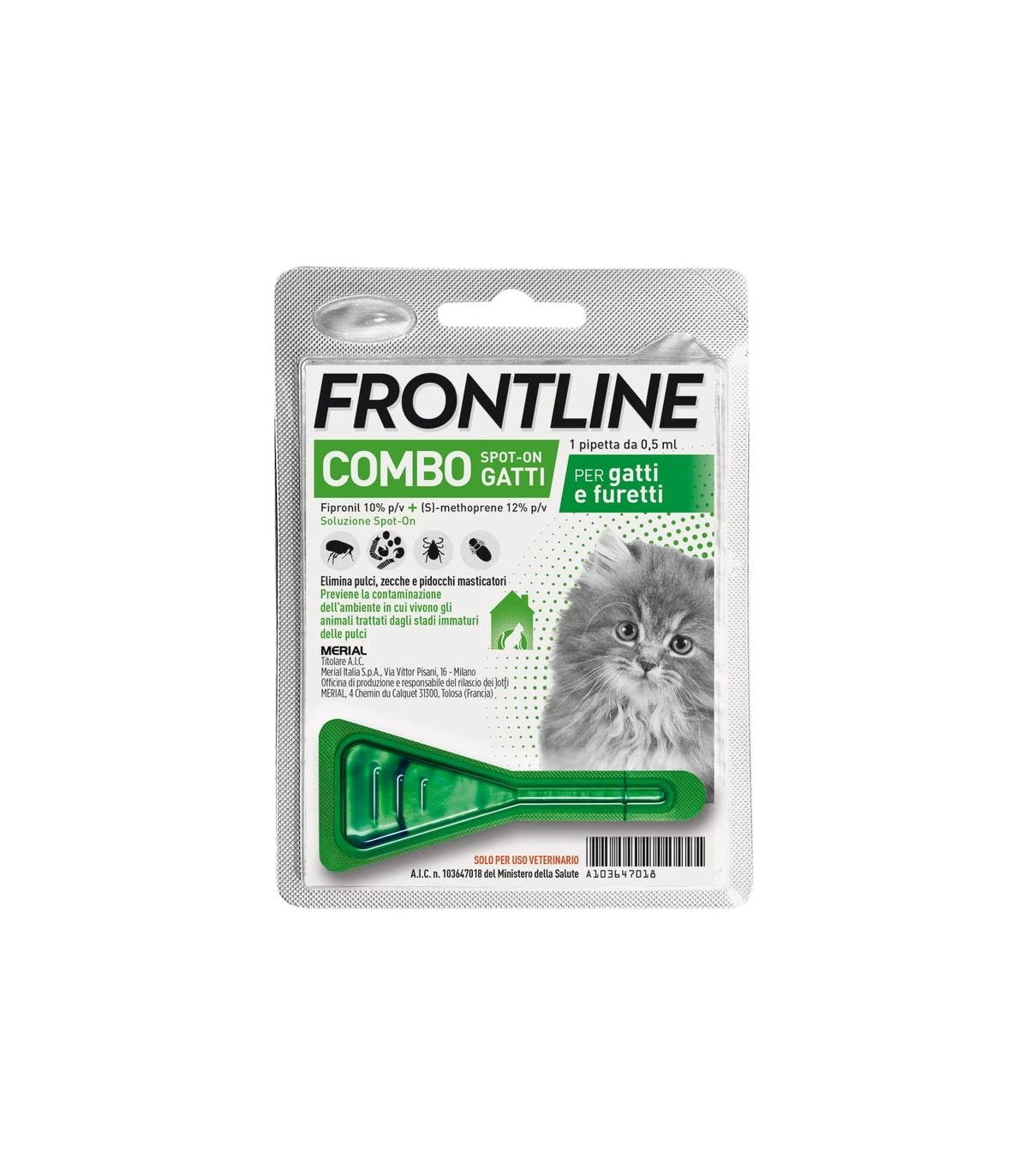 Frontline Combo Gatti 1 Pipetta 0,5 Ml