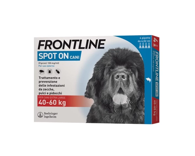 Frontline Spot On Cani Extra Large 4 Pipette 4,02 Ml 40-60 Kg