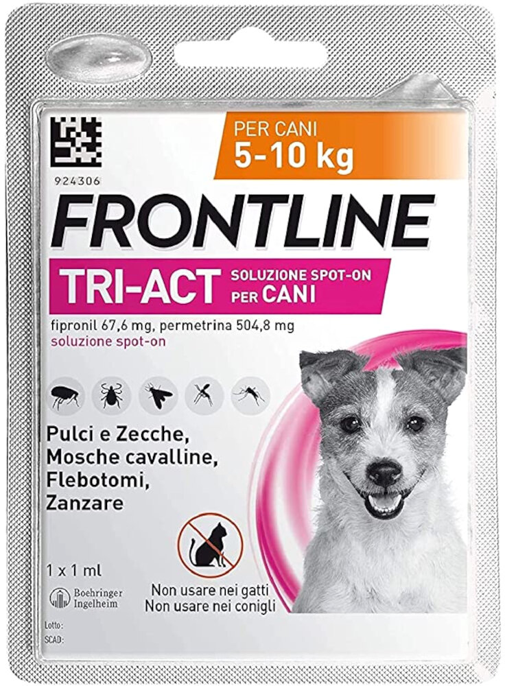 Frontline Tri-act 1 Pipetta Singola 1 Ml 5-10 Kg