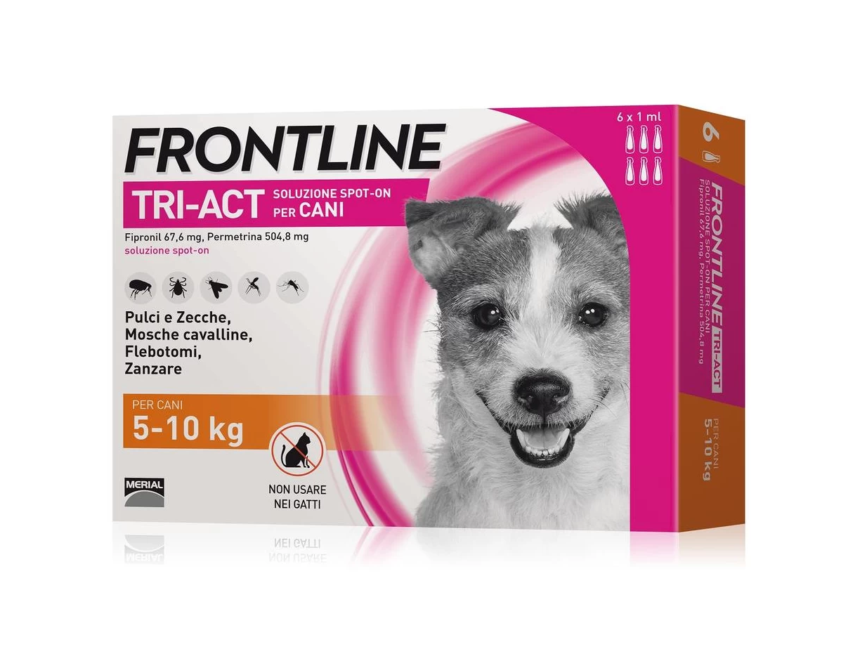 Frontline Tri-act 6 Pipette 1 Ml 5-10 Kg