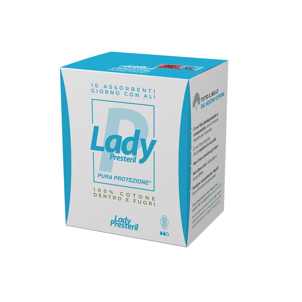 Lady Presteril Pura Protezione 10 Assorbenti Giorno Con Ali