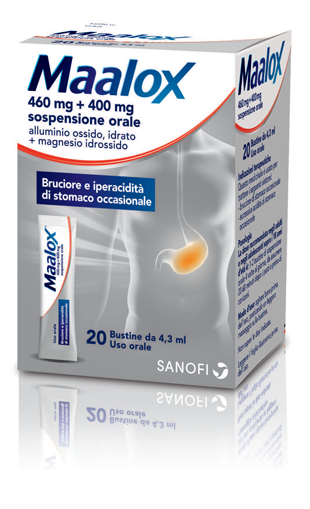 Maalox 20 Bustine Sospensione Orale 460 Mg + 400 Mg