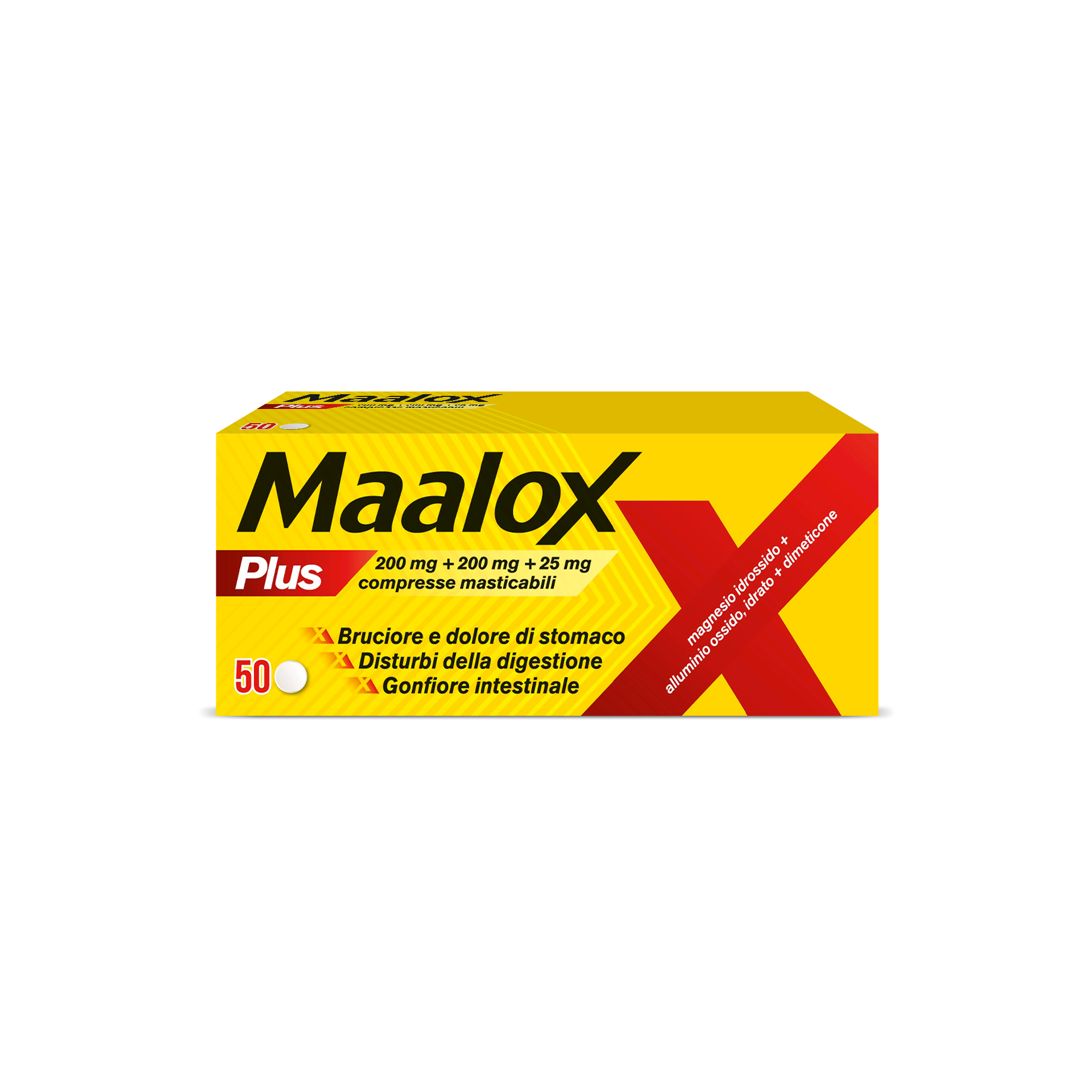Maalox Plus Contro Acidità Di Stomaco 50 Compresse Masticabili