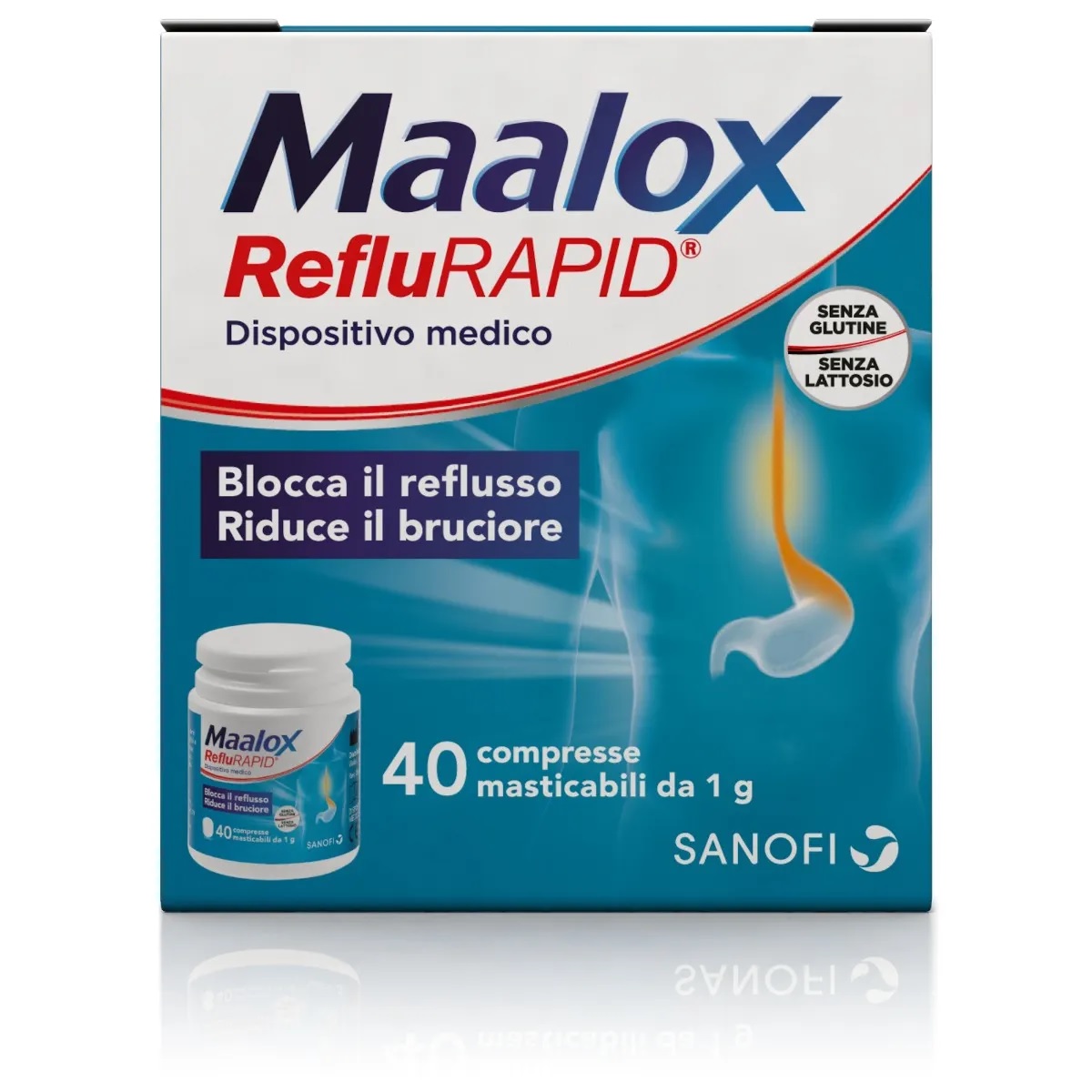 Maalox Reflurapid Contro Bruciore Di Stomaco 40 Compresse