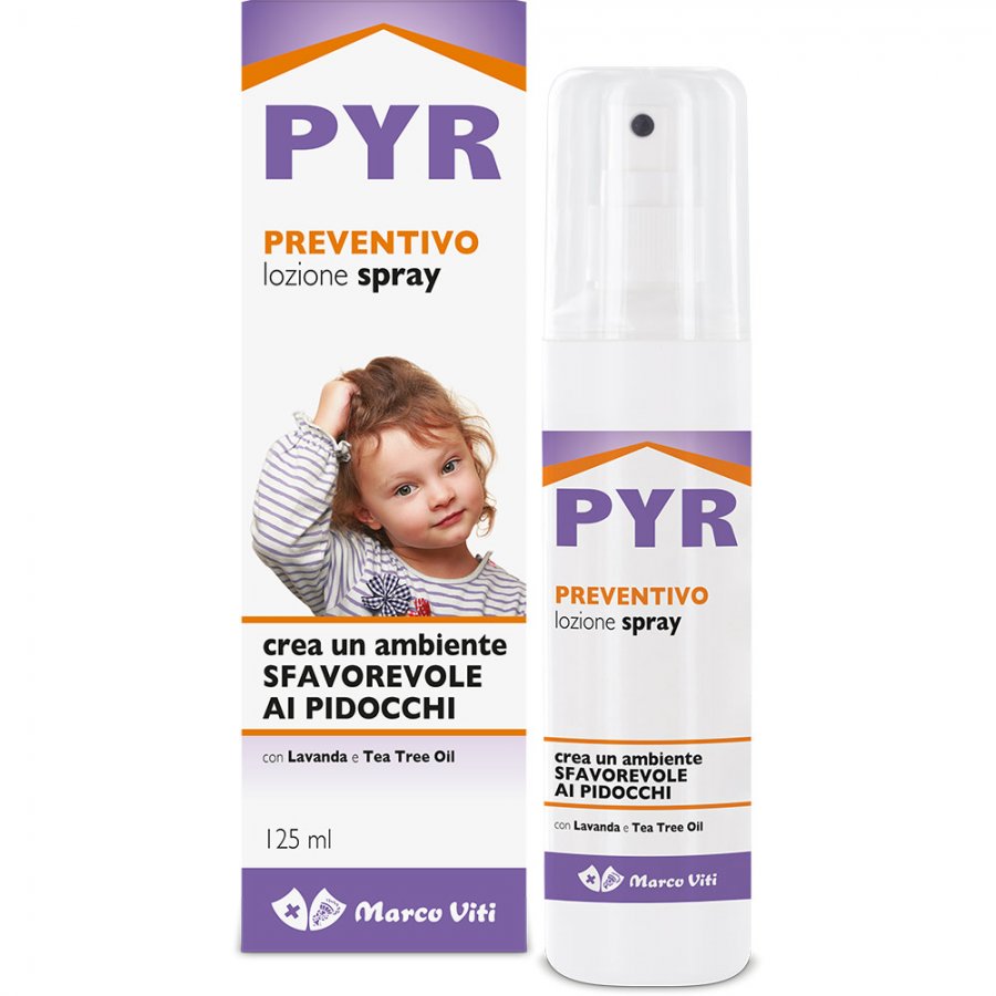 Marco Viti Pyr Preventivo Spray Per Pidocchi Capelli 125 Ml