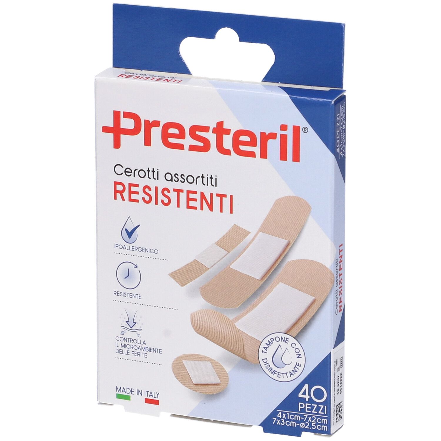 Medipresteril Cerotti Assortiti Resistenti 4 Formati 40 Pezzi