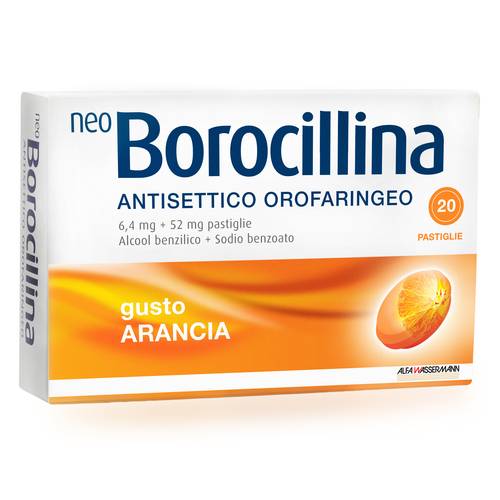 Neoborocillina Antisettico Orale Gusto Arancia 16 Pastiglie