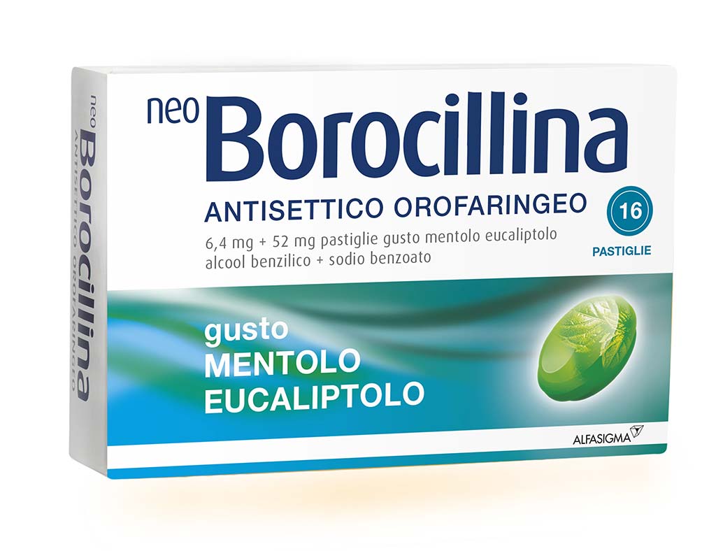 Neoborocillina Antisettico Orale Gusto Menta 16 Pastiglie