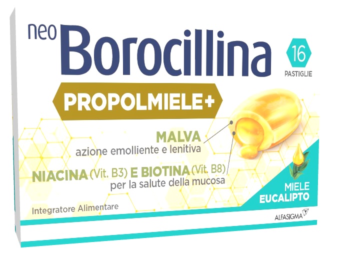 Neoborocillina Propolmiele+ Eucalipto Per La Gola 16 Compresse
