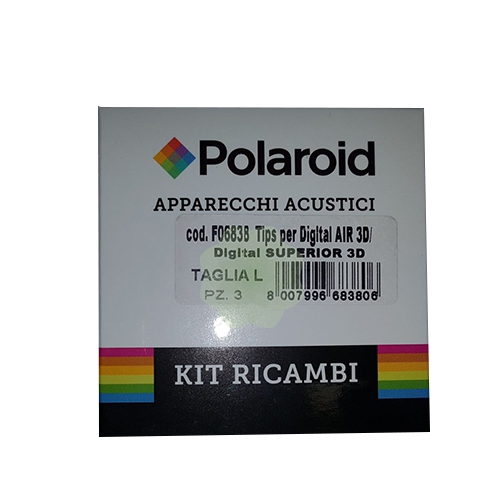 Polariod Tip Air Superior Auricolare In Silicone Taglia L 3 Pezz