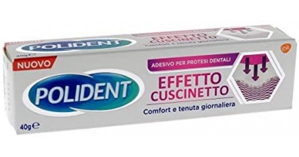 Polident Fissativo Effetto Cuscinetto Per Protesi Dentali 40g