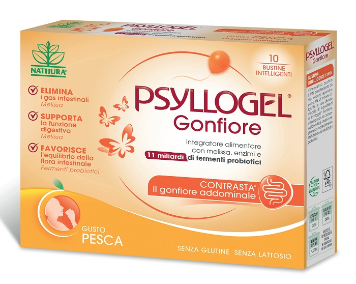 Psyllogel Gonfiore Integratore Alimentare Pesca 10 Bustine