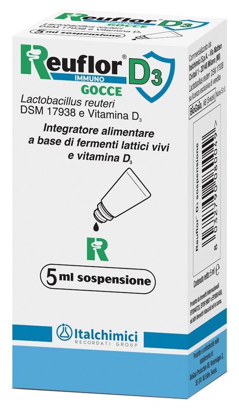 Reuflor D3 Gocce Fermenti Lattici Vivi Flacone Da 5 Ml