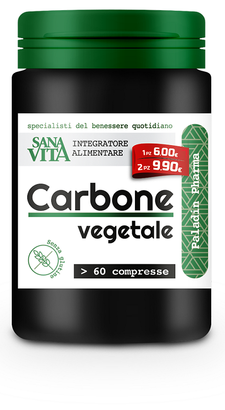 Sanavita Carbone Vegetale Contro Gas Intestinali 30 Compresse