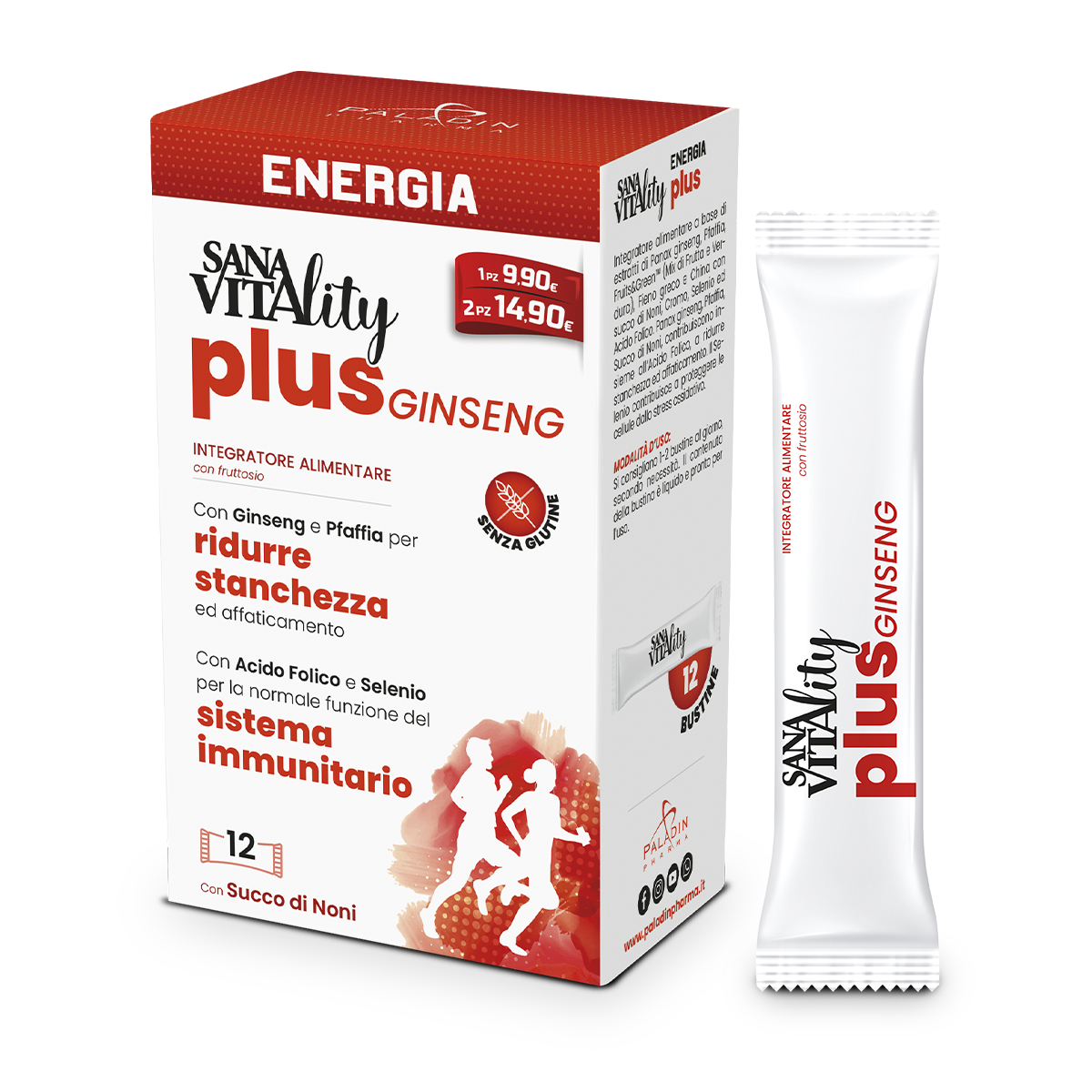 Sanavitality Plus 12 Stick Pack Integratore Alimentare