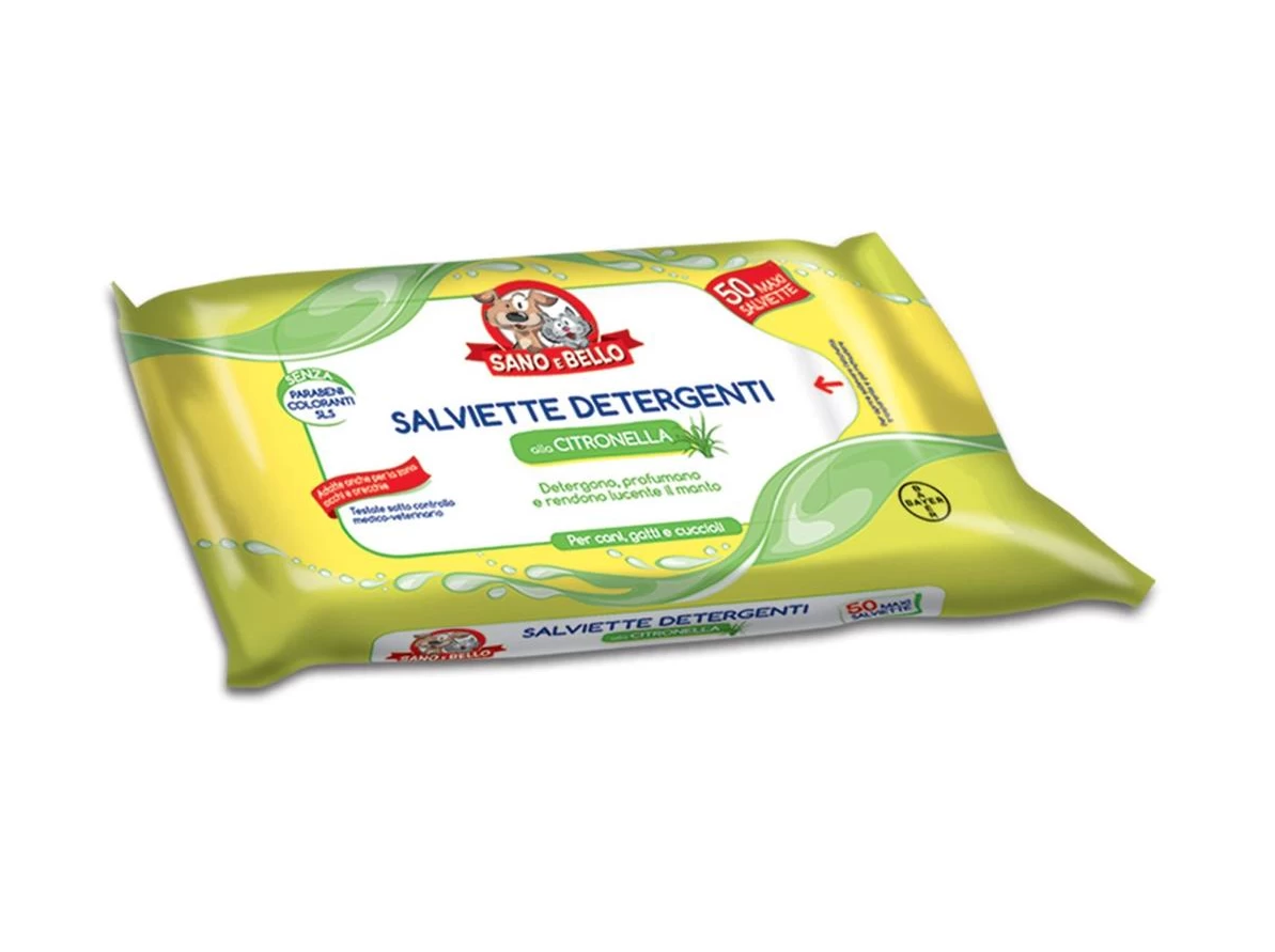 Sano E Bello Salviette Detergenti Citronella 50 Pezzi