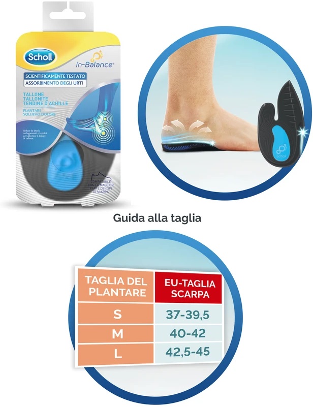 Scholl Plantare Tallone Taglia S