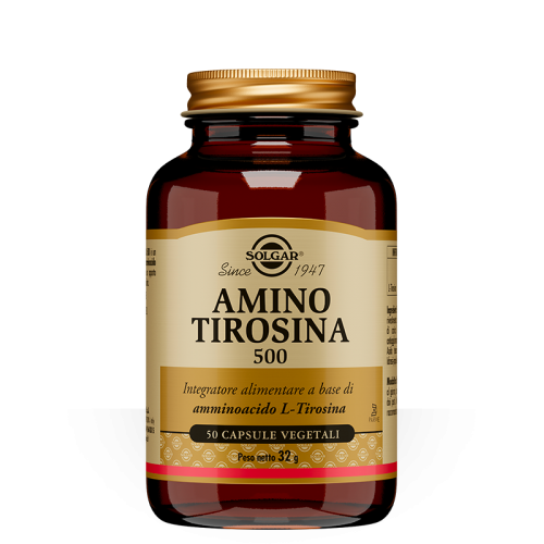 Solgar Amino Tirosina 500 Integratore Alimentare 50 Capsule