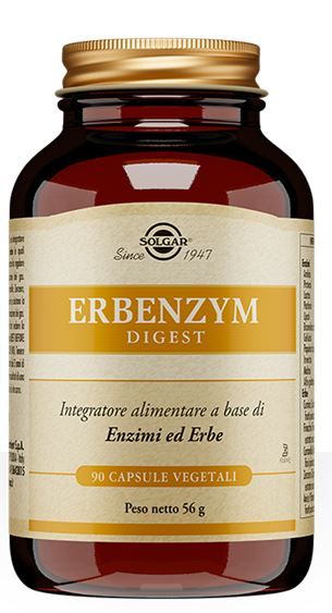 Solgar Erbenzym Digest Integratore Alimentare 90 Capsule