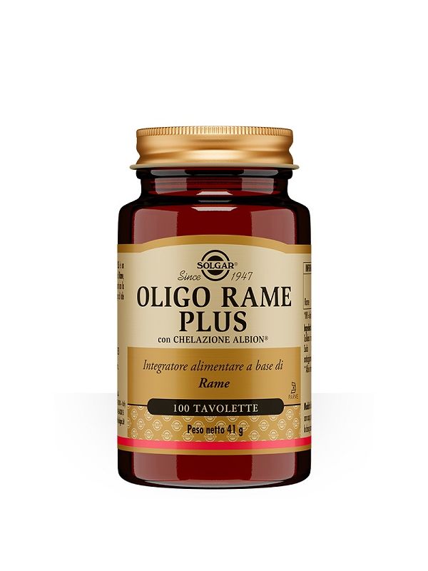 Solgar Oligo Rame Plus Integratore Alimentare 100 Tavolette
