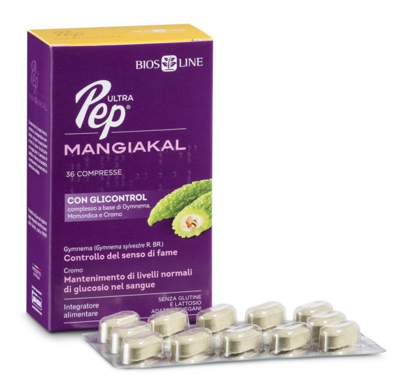 Biosline Ultra Pep Mangiakal Glicontrol Integratore 36 Compresse