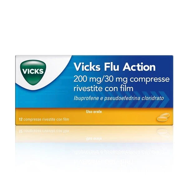 Vicks Flu Action Contro Febbre E Dolori 12 Compresse
