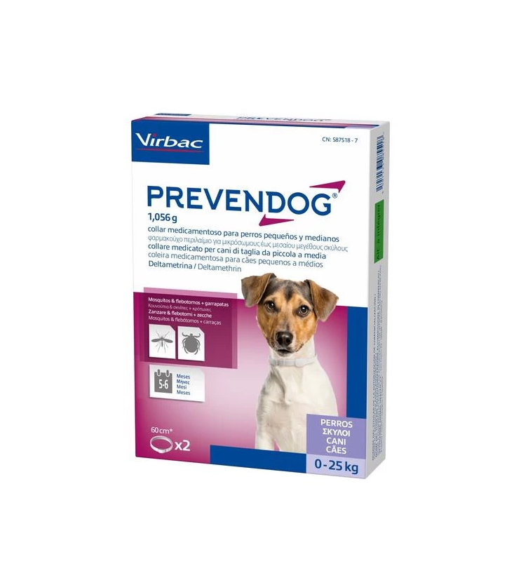 Virbac Prevendog 2 Collari 60 Cm Cane Sotto A 25 Kg