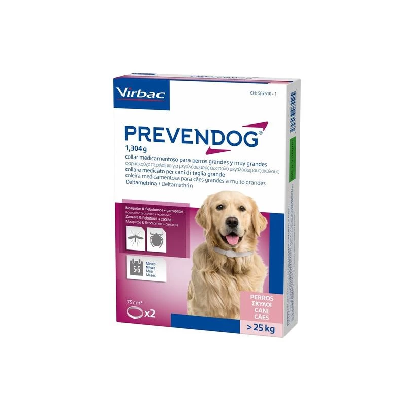 Virbac Prevendog 2 Collari 75 Cm Cane Sopra A 25 Kg