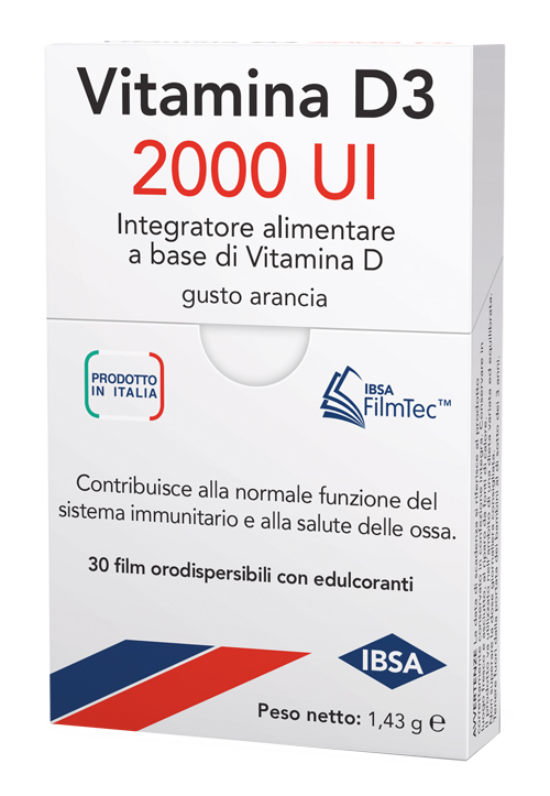 Ibsa Vitamina D3 2000ui Integratore Alimentare 30 Foglietti